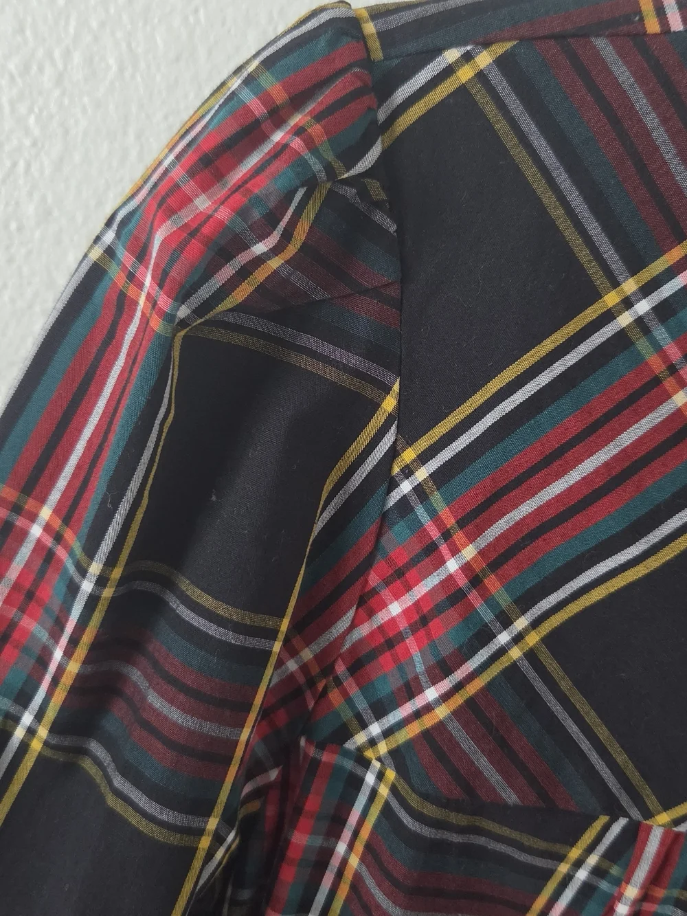 J. Crew Plaid Smocked Poplin Top